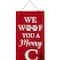 Glitzhome® 3.5ft. Lighted Dog Christmas Porch Sign with Timer